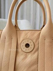 detail-logo-BYL-Medium-Tan-Nylon-Handbag-balilene
