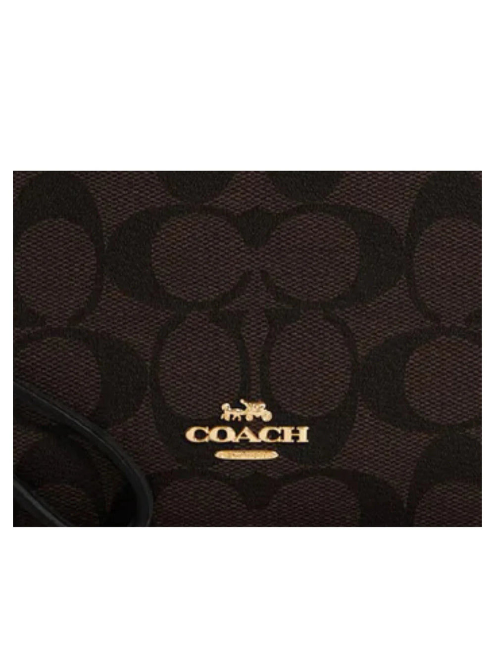 detail-logo-Coach-Double-Zip-Wallet-In-Signature-Canvas-Brown-Black