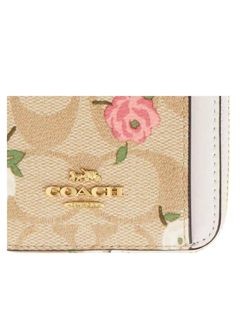 detail-logo-Coach-Zip-Card-Case-In-Signature-Canvas-With-Flower-Printed-Light-Khaki-Chalk-Multi