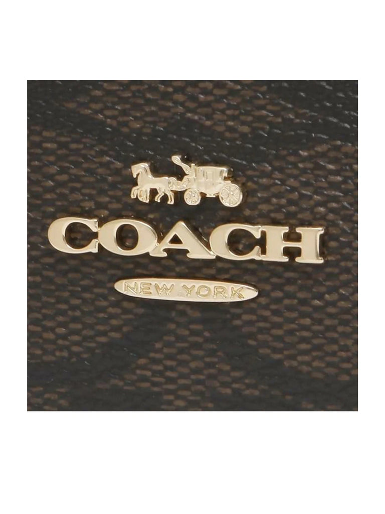 detail-logo-Coach-Zip-Card-Case-Signature-Canvas-Brown-Black