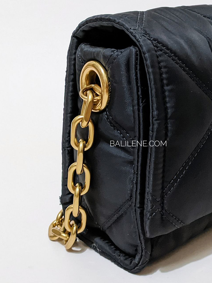 detail-samping-B-Y-L-Small-Black-Gold-Padded-Nylon-Crossbody-Bag