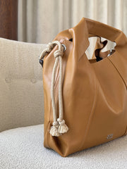 detail-samping-BYL-Medium-Toffee-Leather-Paper-Bag-balilene
