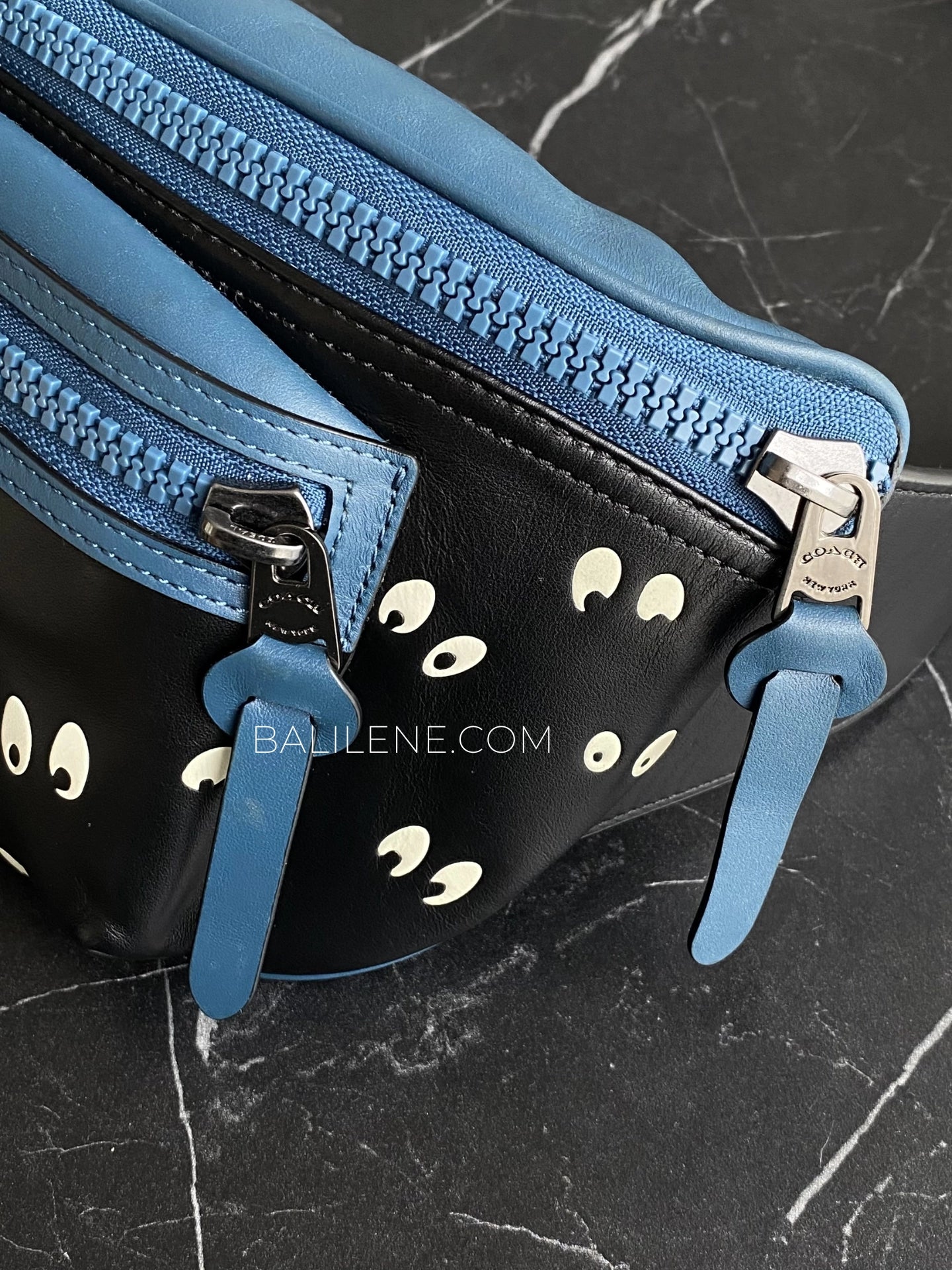 detail-samping-Coach-F72956-Disney-X-Terrain-Belt-Bag-With-Snow-White-And-The-Seven-Dwarfs-Eyes-Print-Black-Multi-balilene