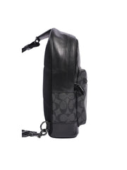 detail-samping-Coach-West-Pack-In-Signature-Canvas-Charcoal-Black