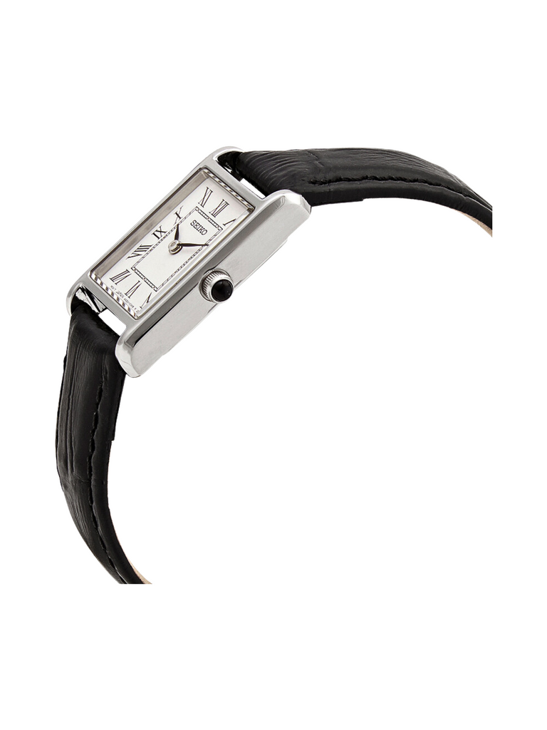 detail-samping-Seiko-SWR107P1-Classic-Women-Quartz-Leather-Strap-Watch-Silver-Black
