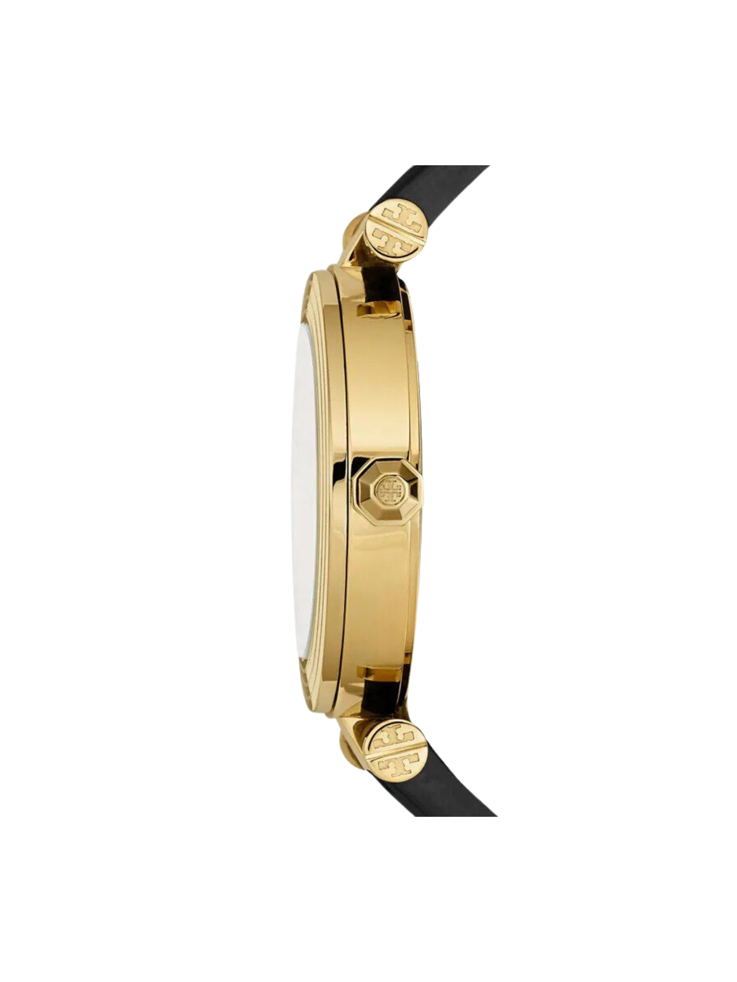 detail-samping-Tory-Burch-Classic-T-Ivory-Dial-Black-Leather-Strap-Watch_3