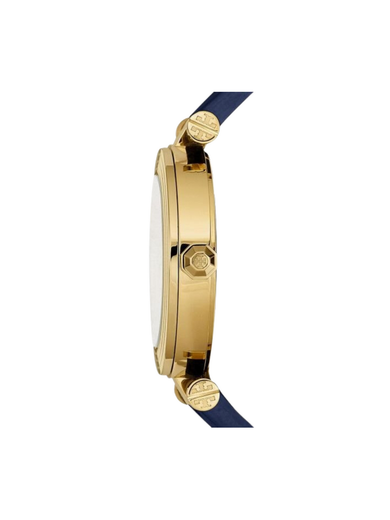 detail-samping-Tory-Burch-Classic-T-Ivory-Dial-Navy-Leather-Strap-Watch_1