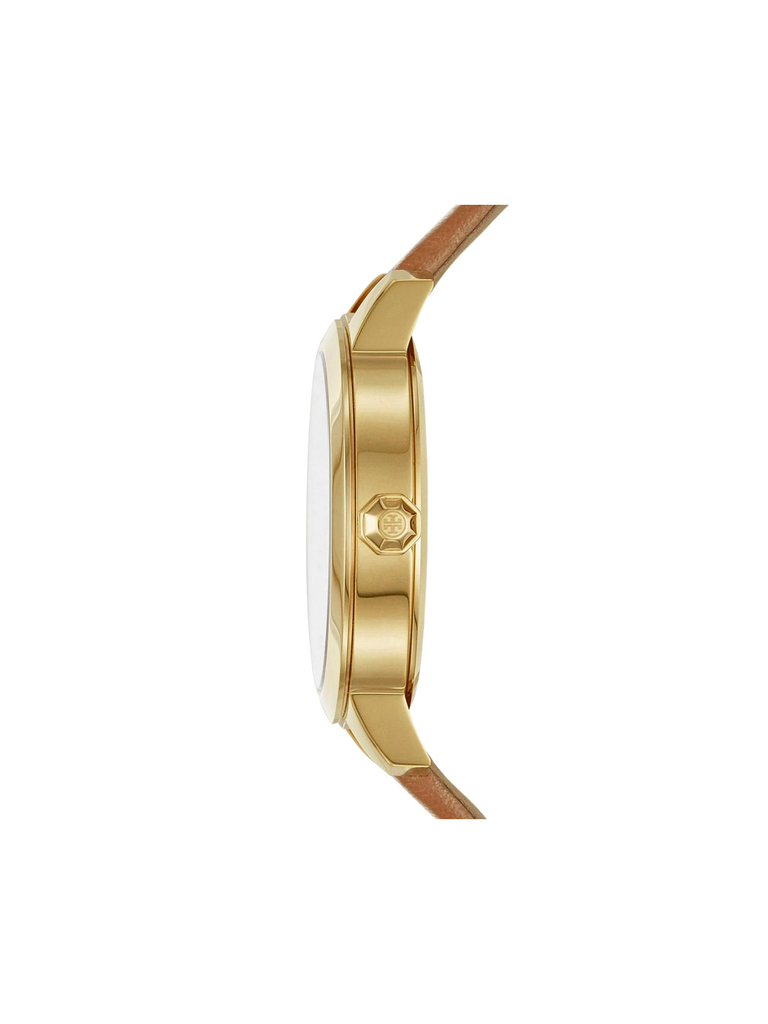 detail-samping-Tory-Burch-TBW1202-Collins-Brown-Leather-Strap-Watch