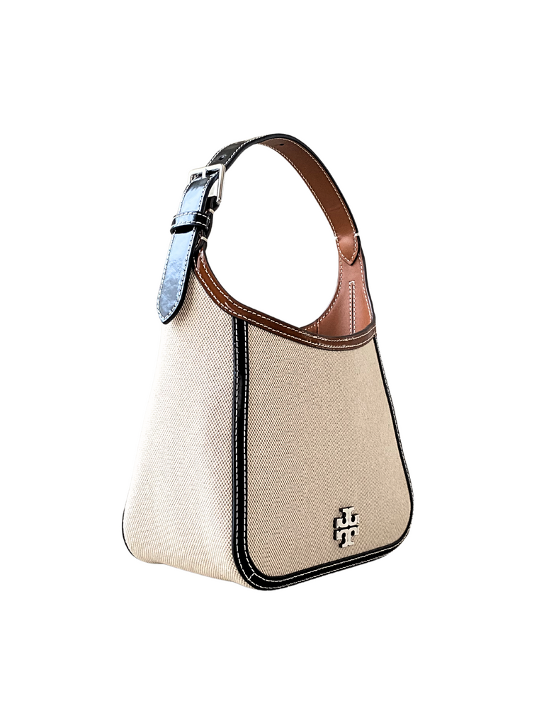 detail-samping-Tory-Burch-Thea-Canvas-Small-Bucket-Bag-Canvas-Brown