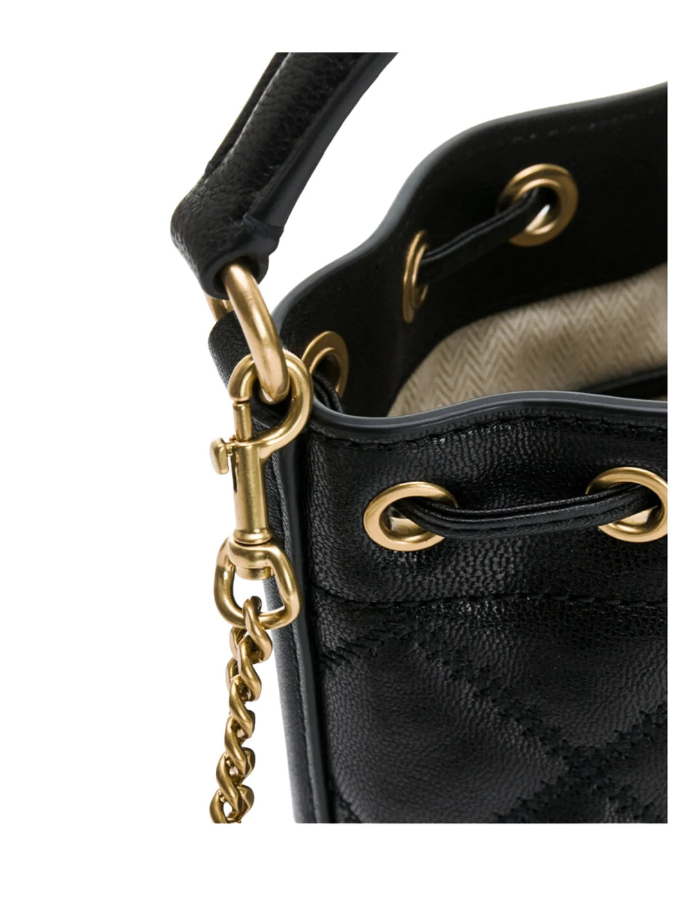 detail-samping-Tory-Burch-Willa-Mini-Bucket-Bag-Black