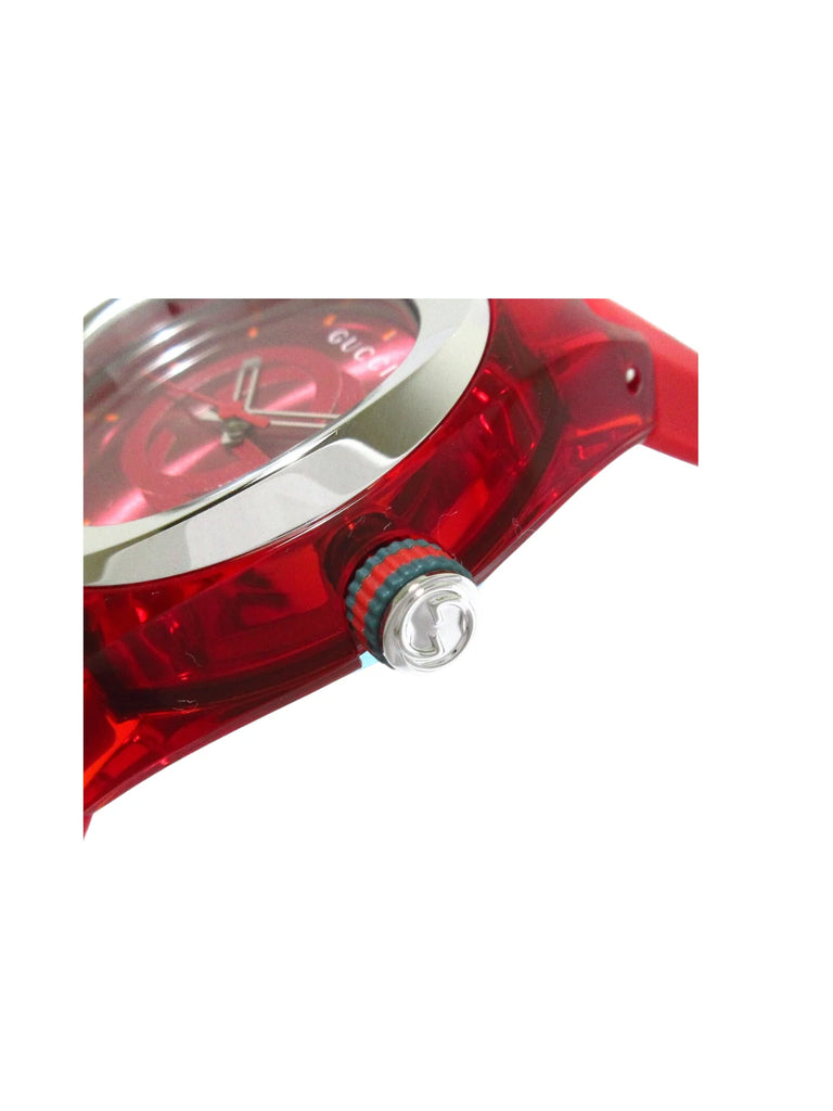 detail-samping1-Gucci-Sync-36MM-Stainless-Steel-Red-Rubber-Strap-WatchWEBP