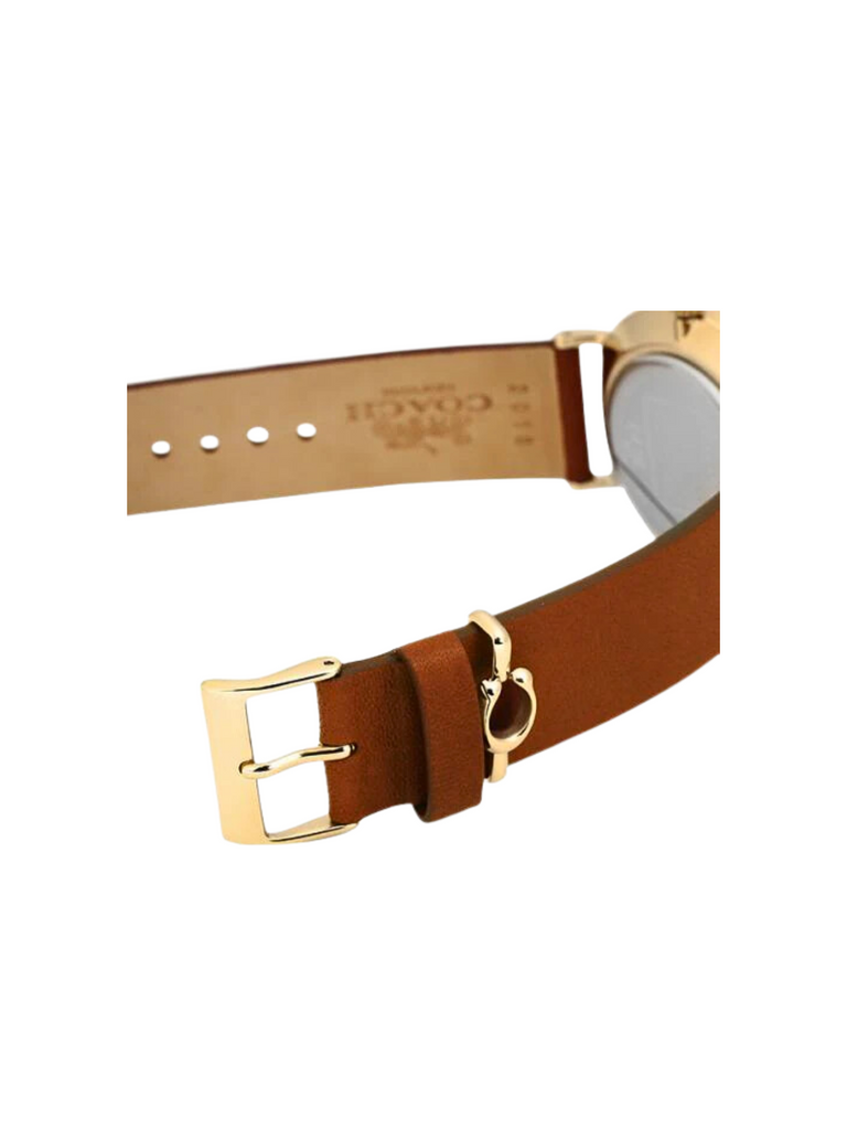 detail-strap-Coach-Perry-Gold-Dial-Brown-Leather-Strap-Watch