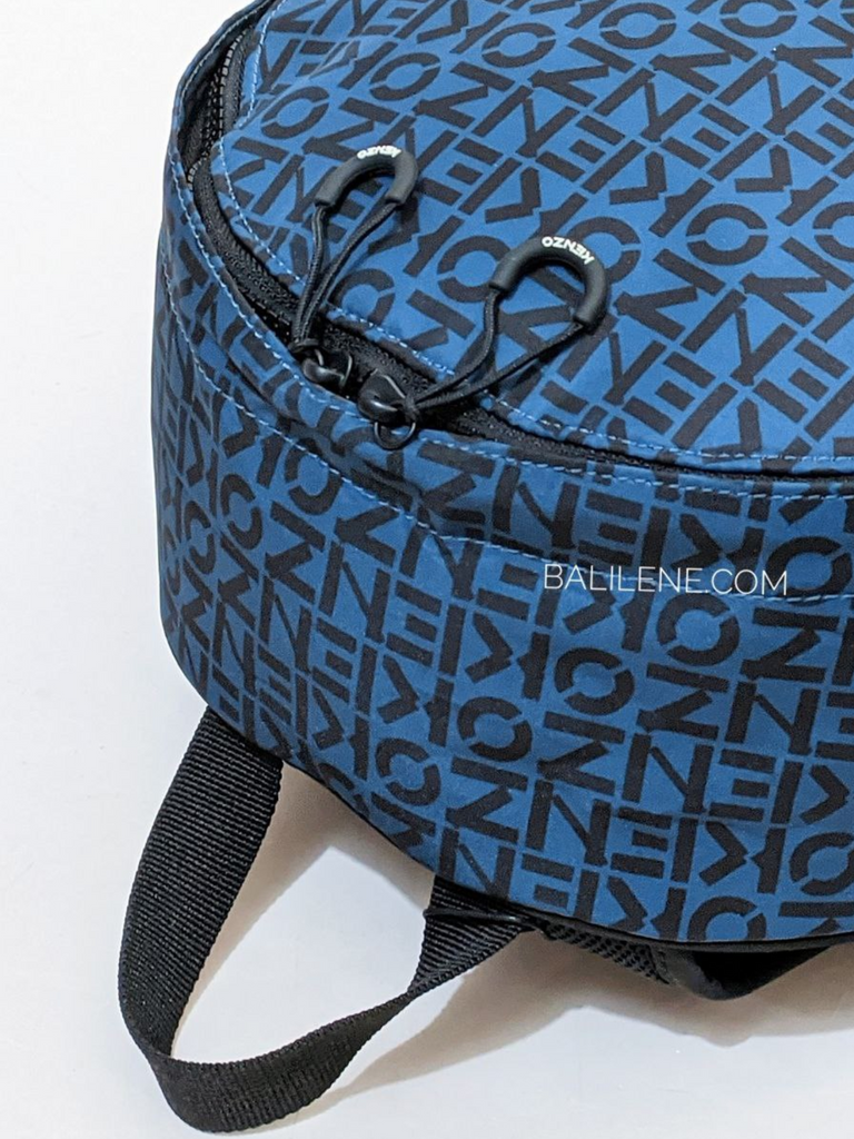 detail-tas-Kenzo- Logo -Print -Allover- Backpack- Navy / Black