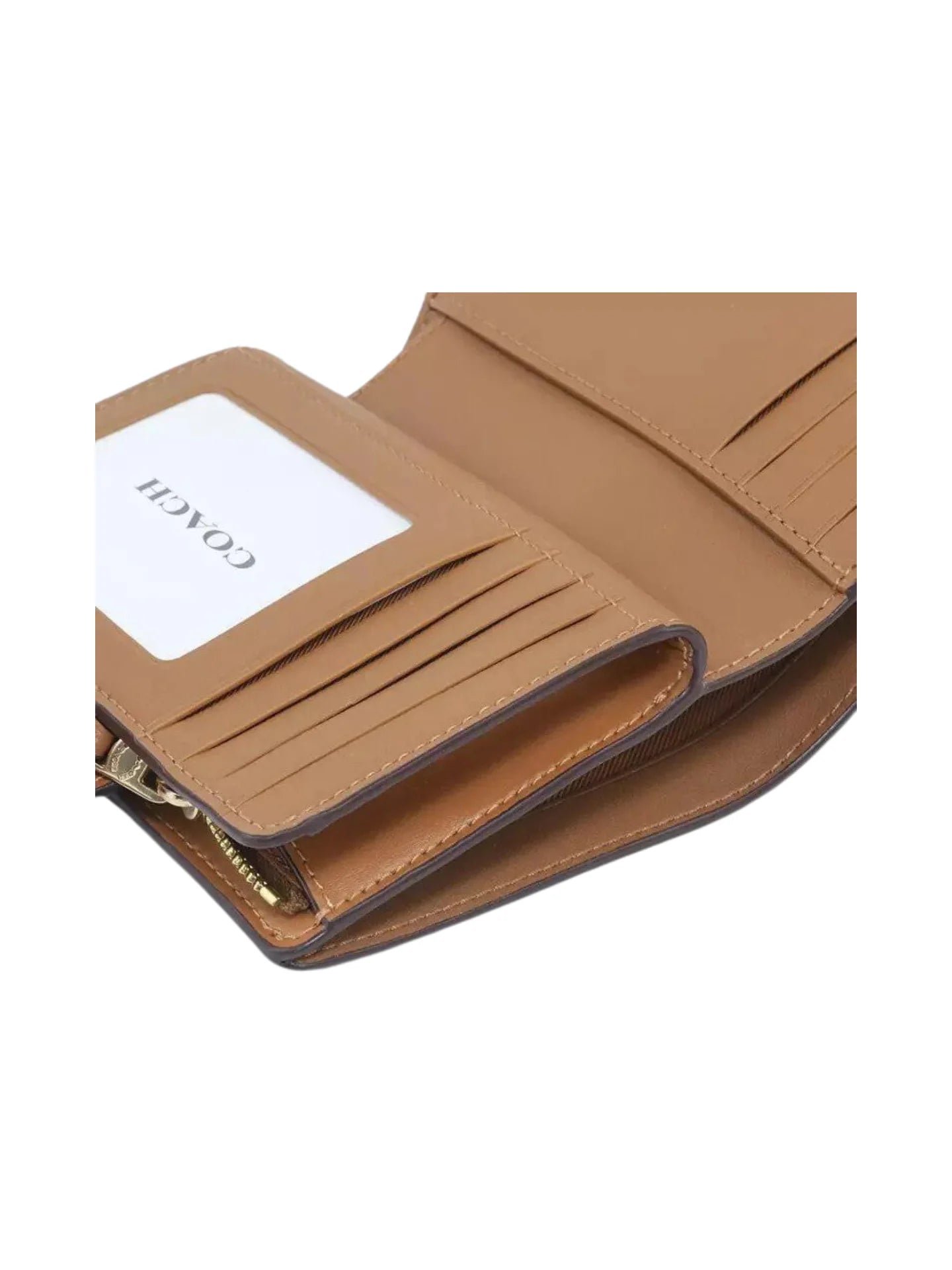 detail_dalam_Coach_Medium_Corner_Zip_Wallet_In_Signature_Light_Khaki