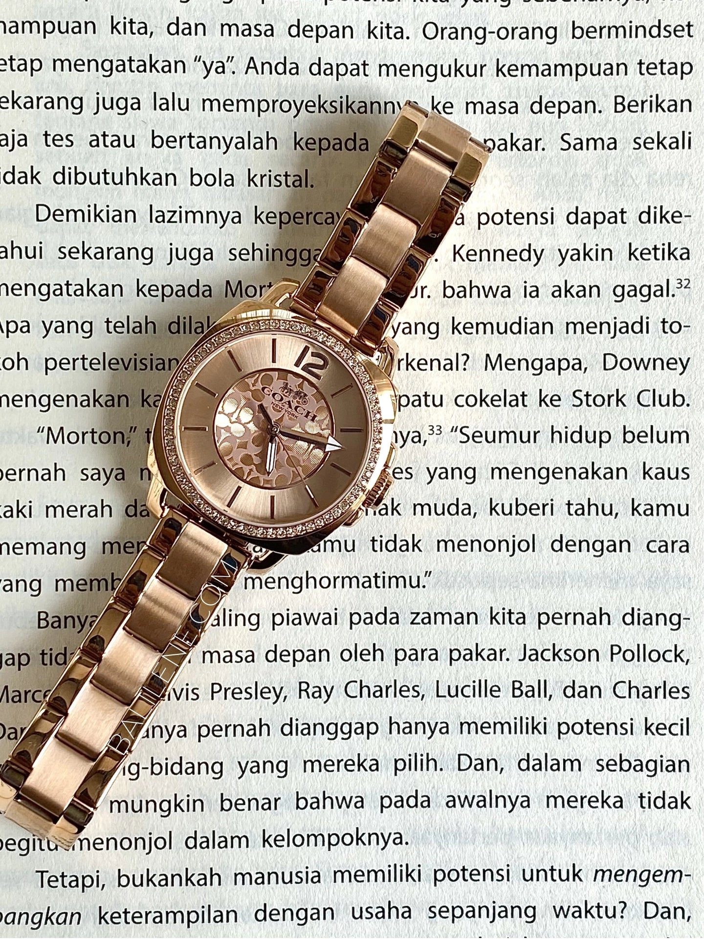 Coach 14503142 Boyfriend Logo Stainless Rosegold Watch