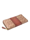 gambar-Coach-Accordion-Zip-Wallet-In-Colorblock-Signature-Canvas-Tan-Rust