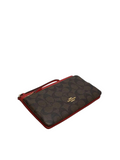 gambar-Coach-Double-Zip-Wallet-Signature-Khaki-Brown-Red