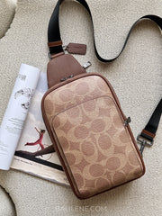 gambar-Coach-Ethan-Pack-In-Signature-Canvas-Tan-Vintage-Brown-balilene