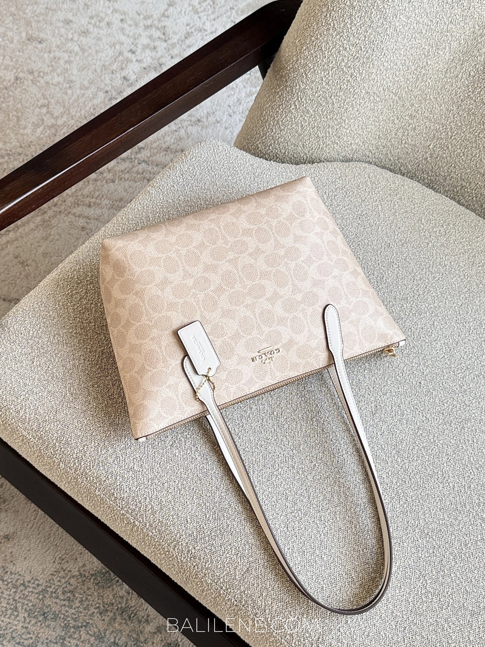 gambar-Coach-Fiona-Zip-Tote-Bag-In-Signature-Canvas-Sand-Chalk-balilene