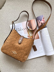 gambar-Coach-Hadley-Mini-Crossbody-Bag-In-Signature-Suede-Caramel-balilene