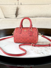 gambar-Coach-Mini-Rowan-Crossbody-Bag-In-Signature-Canvas-Crimson-balilene