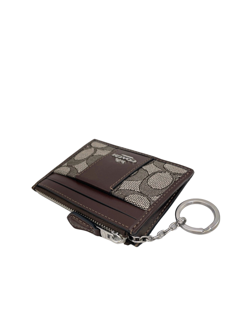 gambar-Coach-Mini-Skinny-ID-Wallet-Signature-Jacquard-Oak-Maple