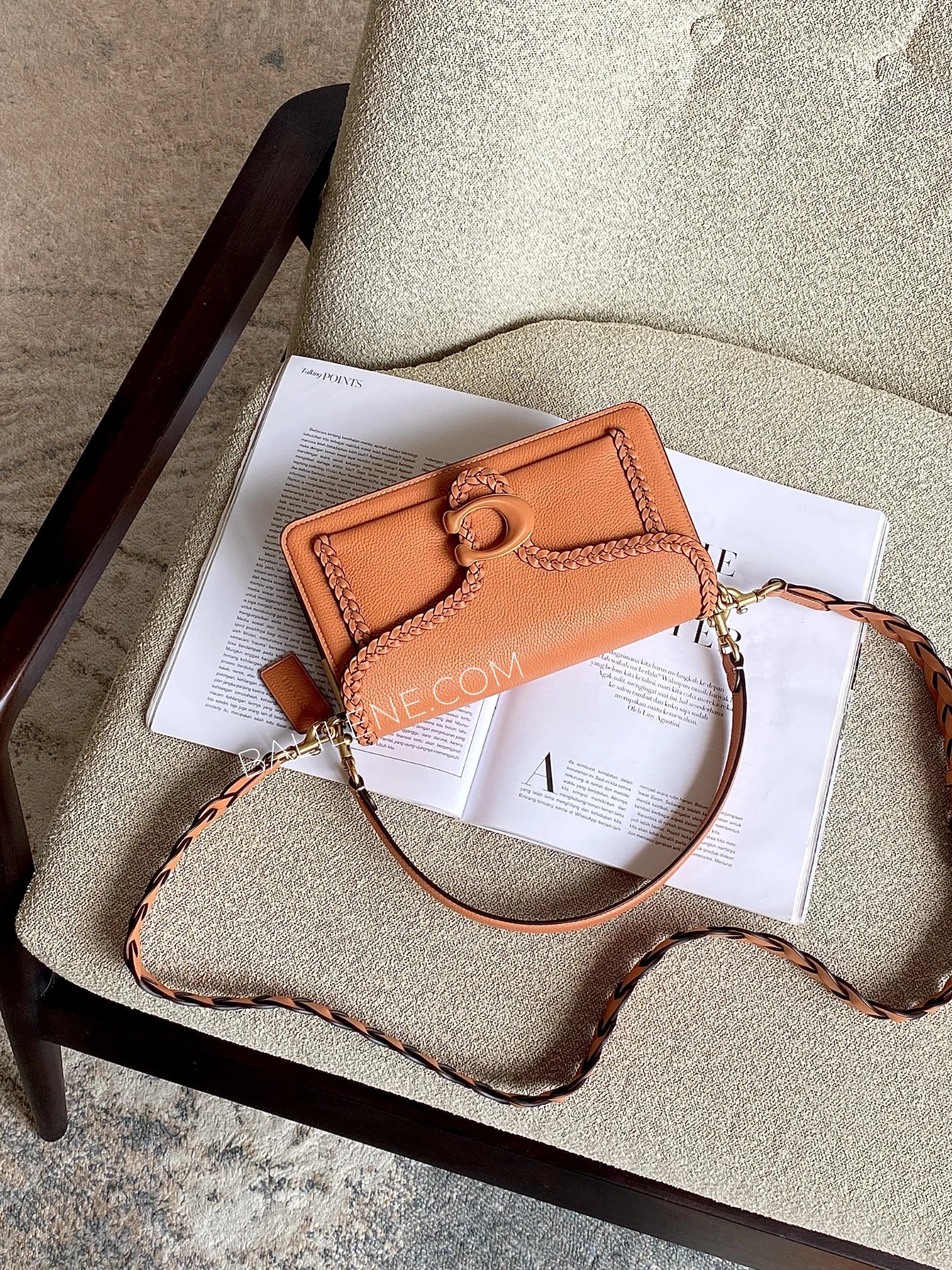 gambar-Coach-Tabby-Shoulder-Bag-26-With-Braid-Burnished-Amber-balilene