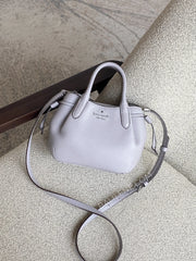 gambar-Kate-Spade-Dumpling-Pebbled-Leather-Mini-Triple-Compartment-Satchel-Grey-balilene