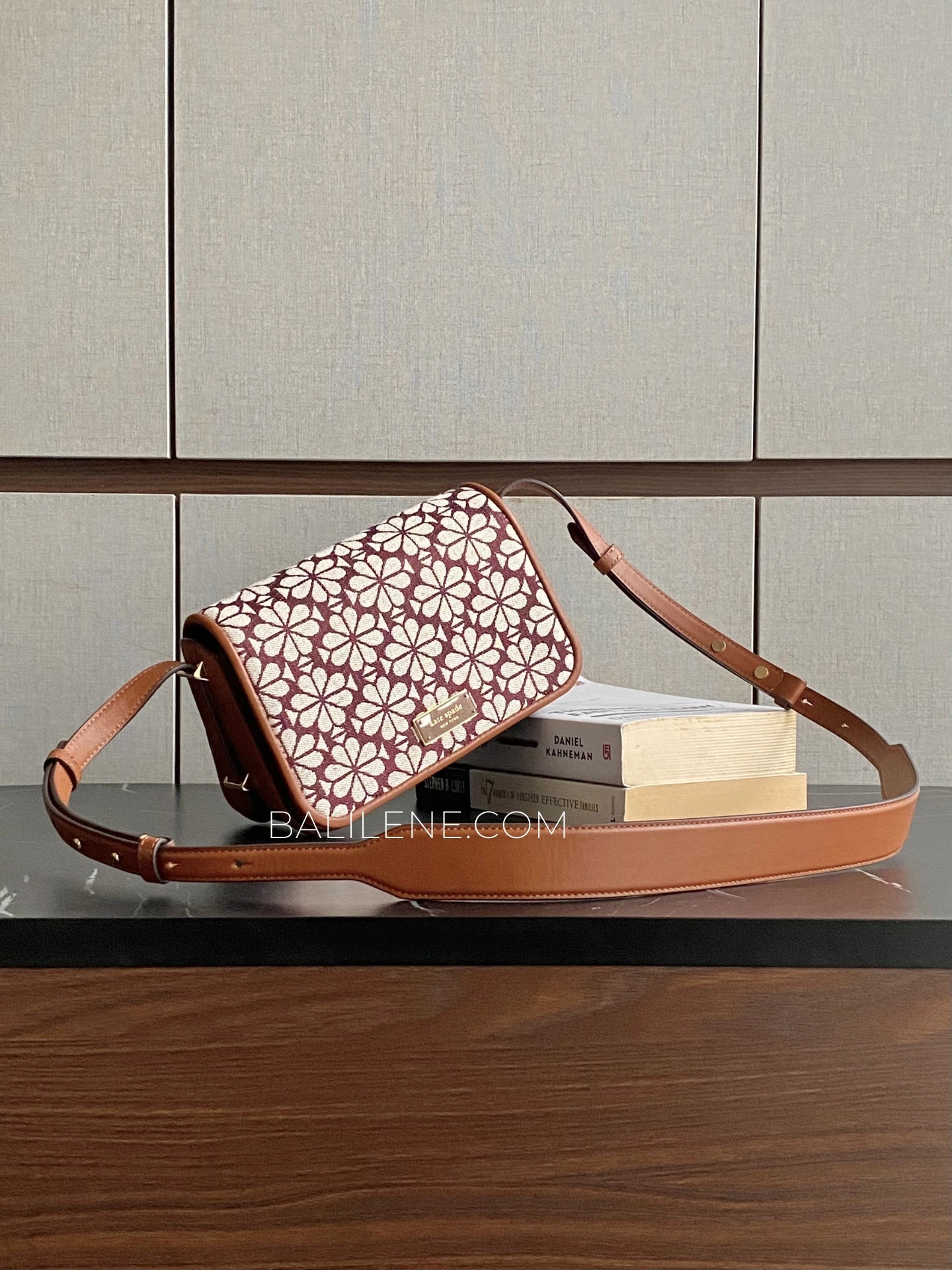 gambar-Kate-Spade-Flower-Jacquard-Small-Flap-Crossbody-Burgundy-Multi-balilene