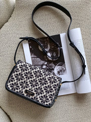 gambar-Kate-Spade-Flower-Jacquard-Small-Flap-Crossbody-Sand-Multi-balilene