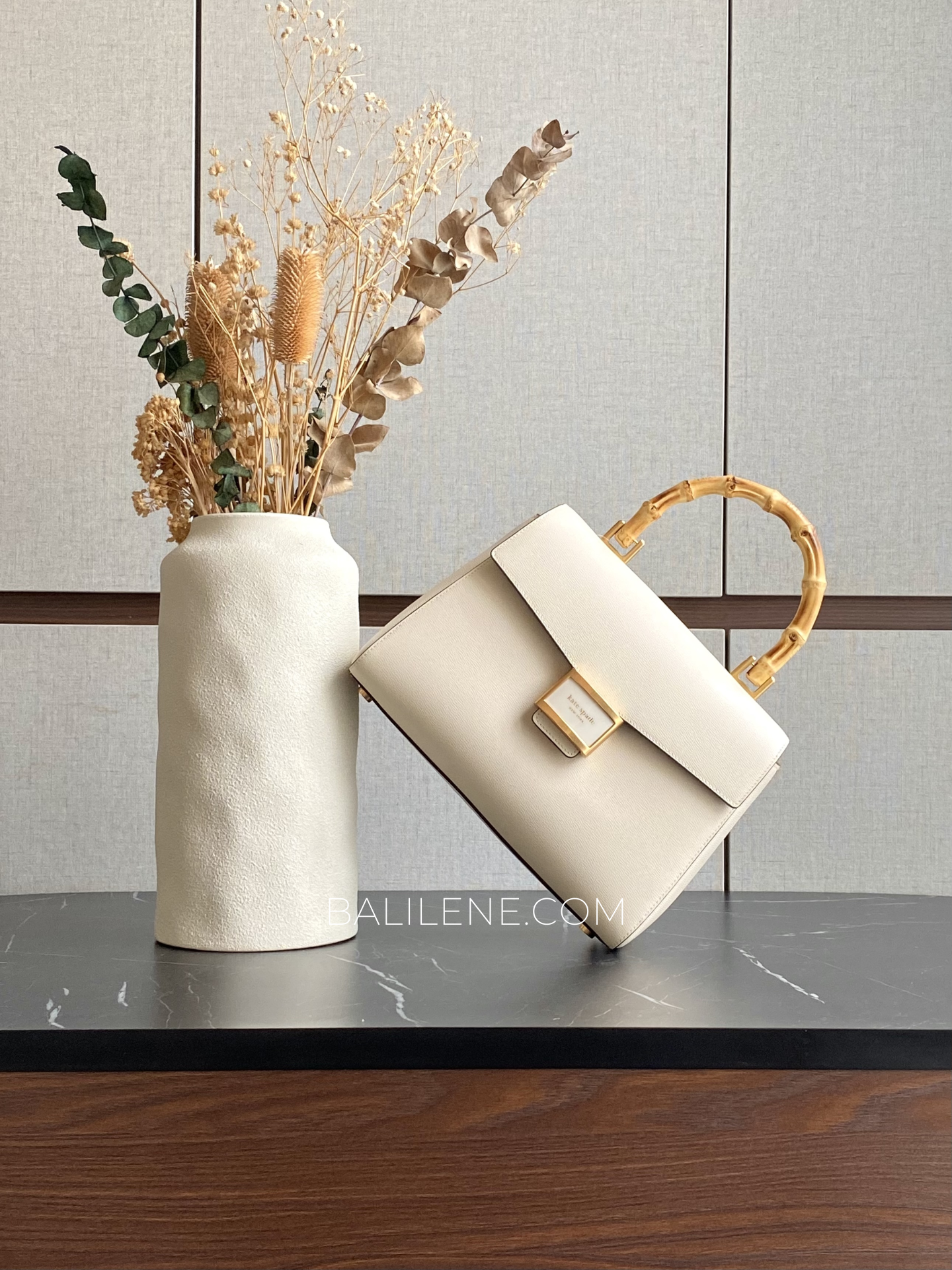 gambar-Kate-Spade-Katy-Bamboo-Medium-Top-Handle-Halo-White-balilene