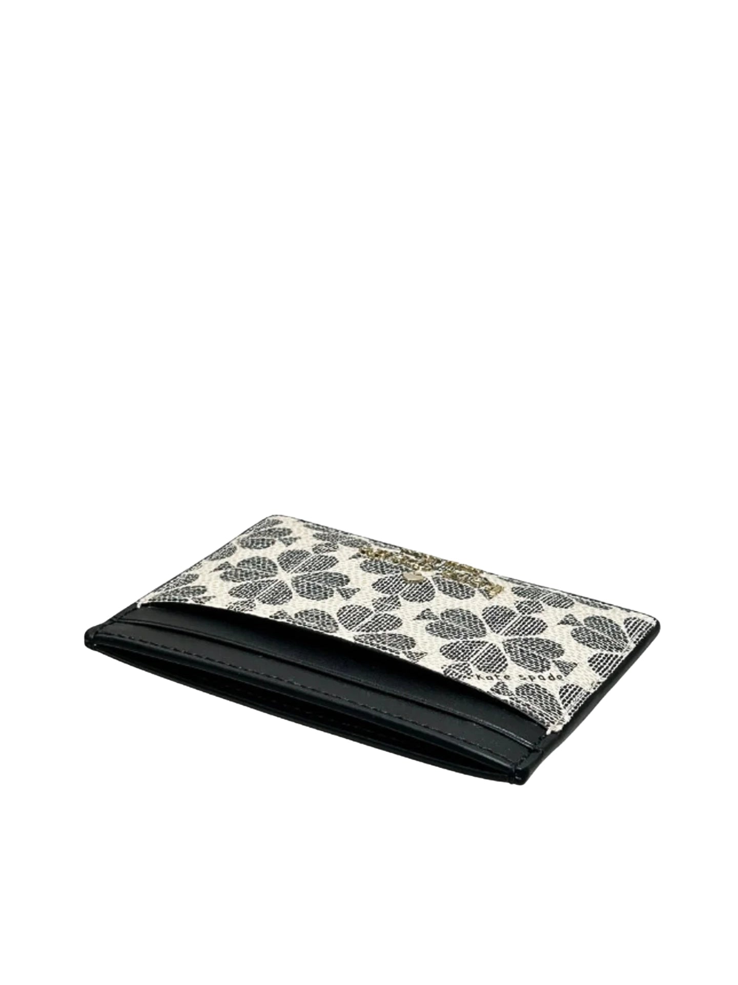 gambar-Kate-Spade-Signature-Spade-Flower-Small-Slim-Card-Holder-Black-Multi