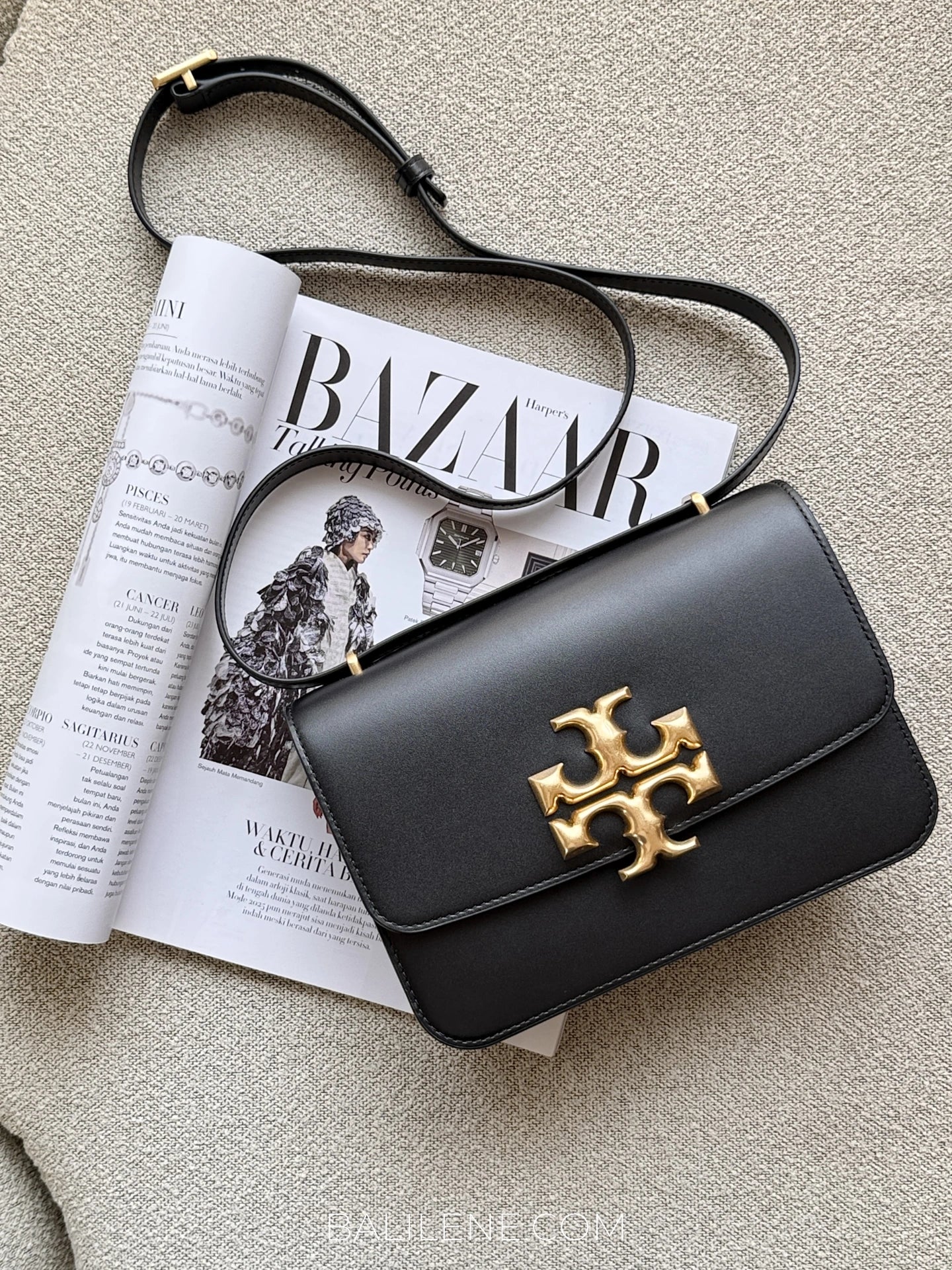 gambar-Tory-Burch-83009-Eleanor-Convertible-Shoulder-Bag-Black-balilene