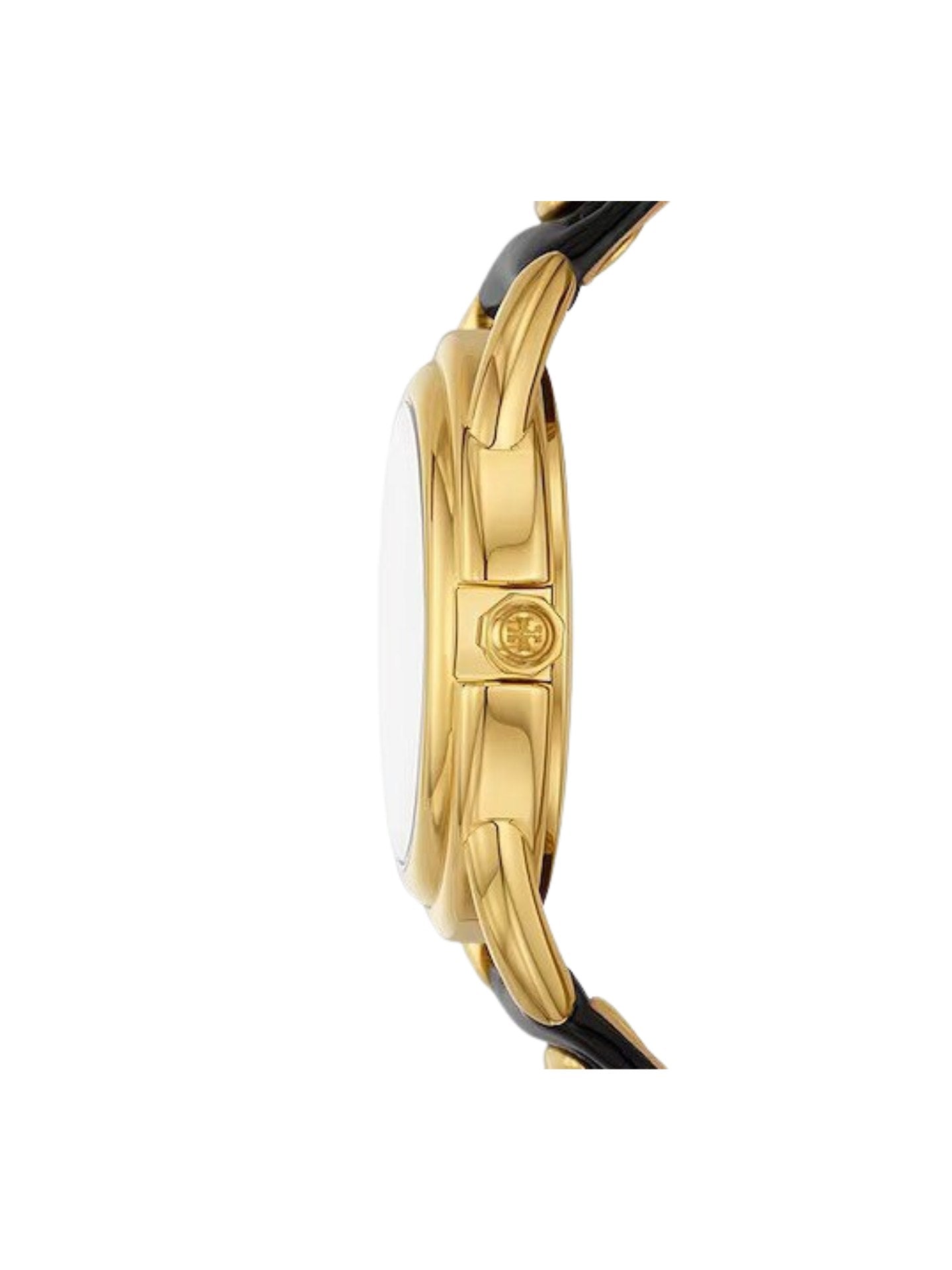Tory Burch Authentic Ladies Miller Gold Double T Watch Black