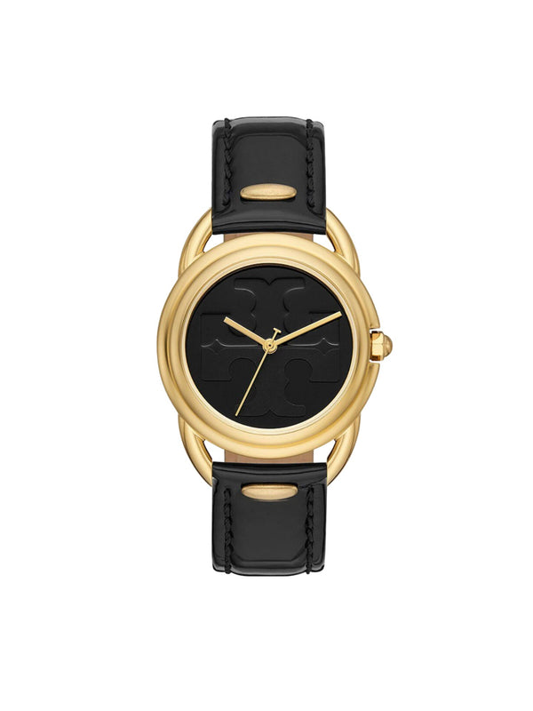 gambar-Tory-Burch-Authentic-Ladies-Miller-Gold-Double-Watch-Black-balilene