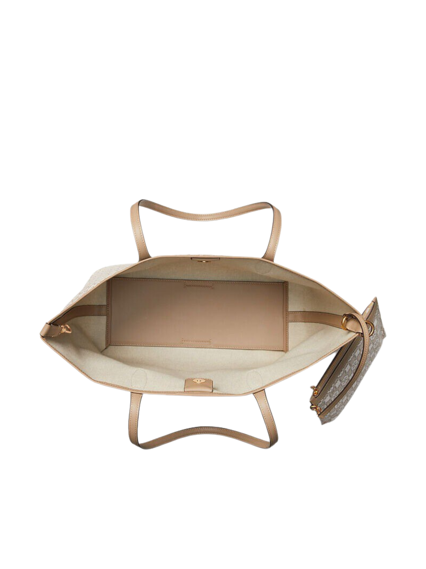 gambar-bagian-dalam-Kate-Spade-Flower-Monogram-Coated-Canvas-Medium-Tote-Bag-Natural-Multi