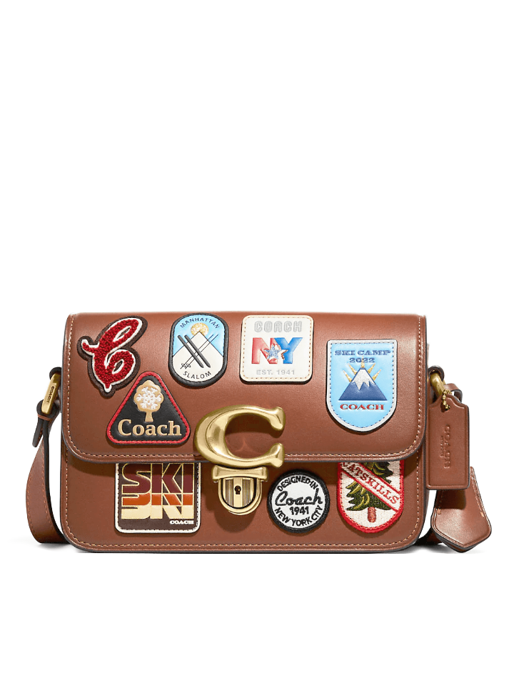 Coach Women's 2558 Katy Signature Leather Dome Satchel Bag Handbag  (Brown/Black) - Walmart.com