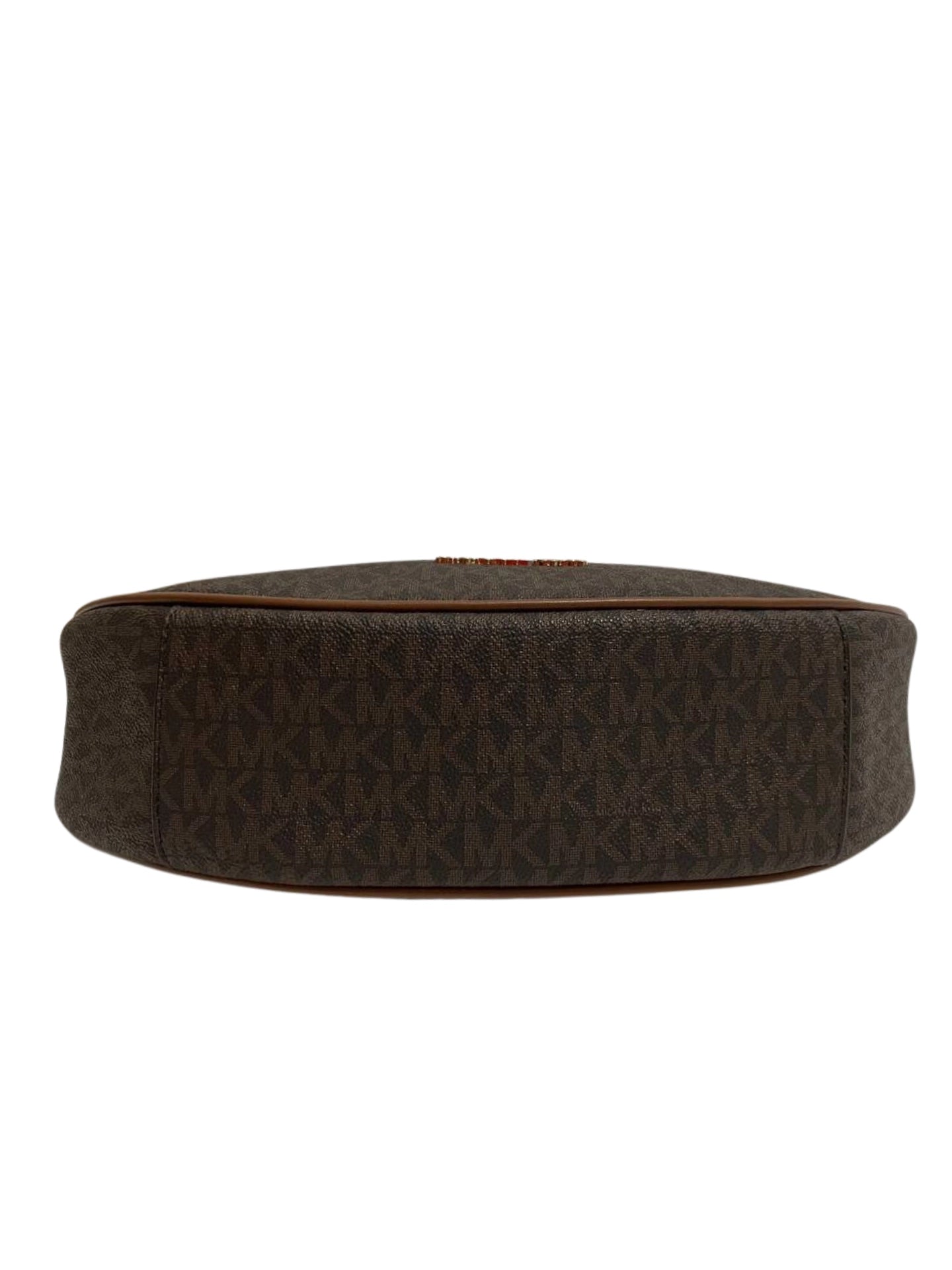 gambar-bawah-Michael Kors Dover Large Half Moon Shoulder Bag Signature Brown