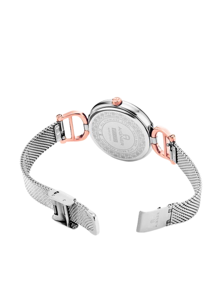 Aigner Pavia Stainless Steel Strap Silver/Rosegold
