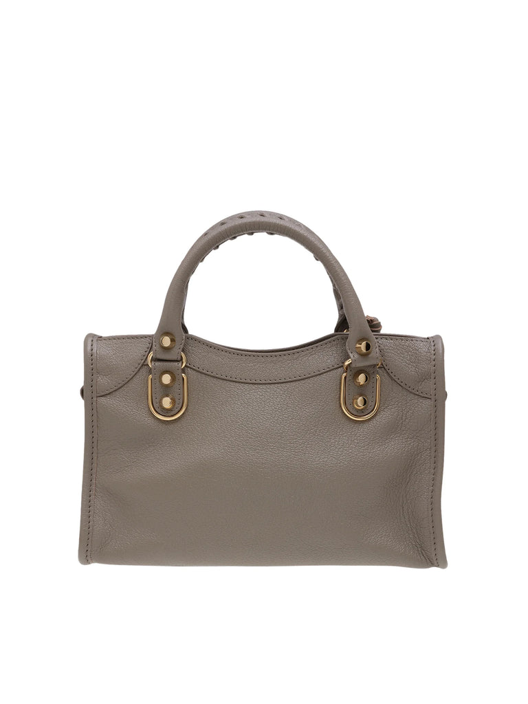 Balenciaga Metallic Edge Mini City Mink Grey Balilene