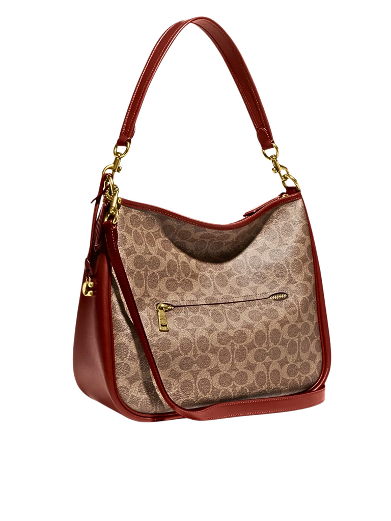 gambar-belakang-Coach-Cary-Shoulder-Bag-In-Signature-Canvas-Tan-Rust