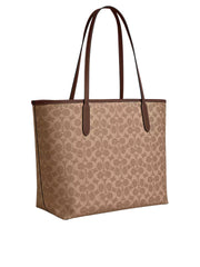 gambar-belakang-Coach-City-Tote-Bag-In-Signature-Canvas-Tan-Brown