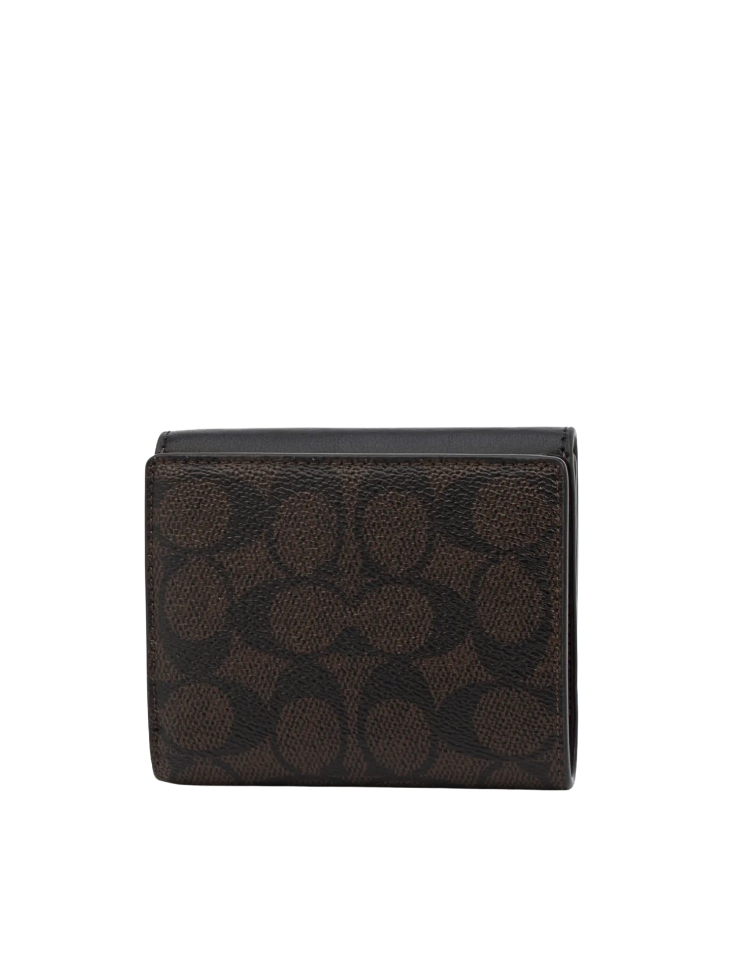 Coach Eliza Small Wallet In Signature Canvas Walnut/Black