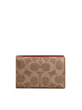 gambar-belakang-Coach-Essential-Mini-Trifold-Wallet-In-Signature-Canvas-Tan-Rust