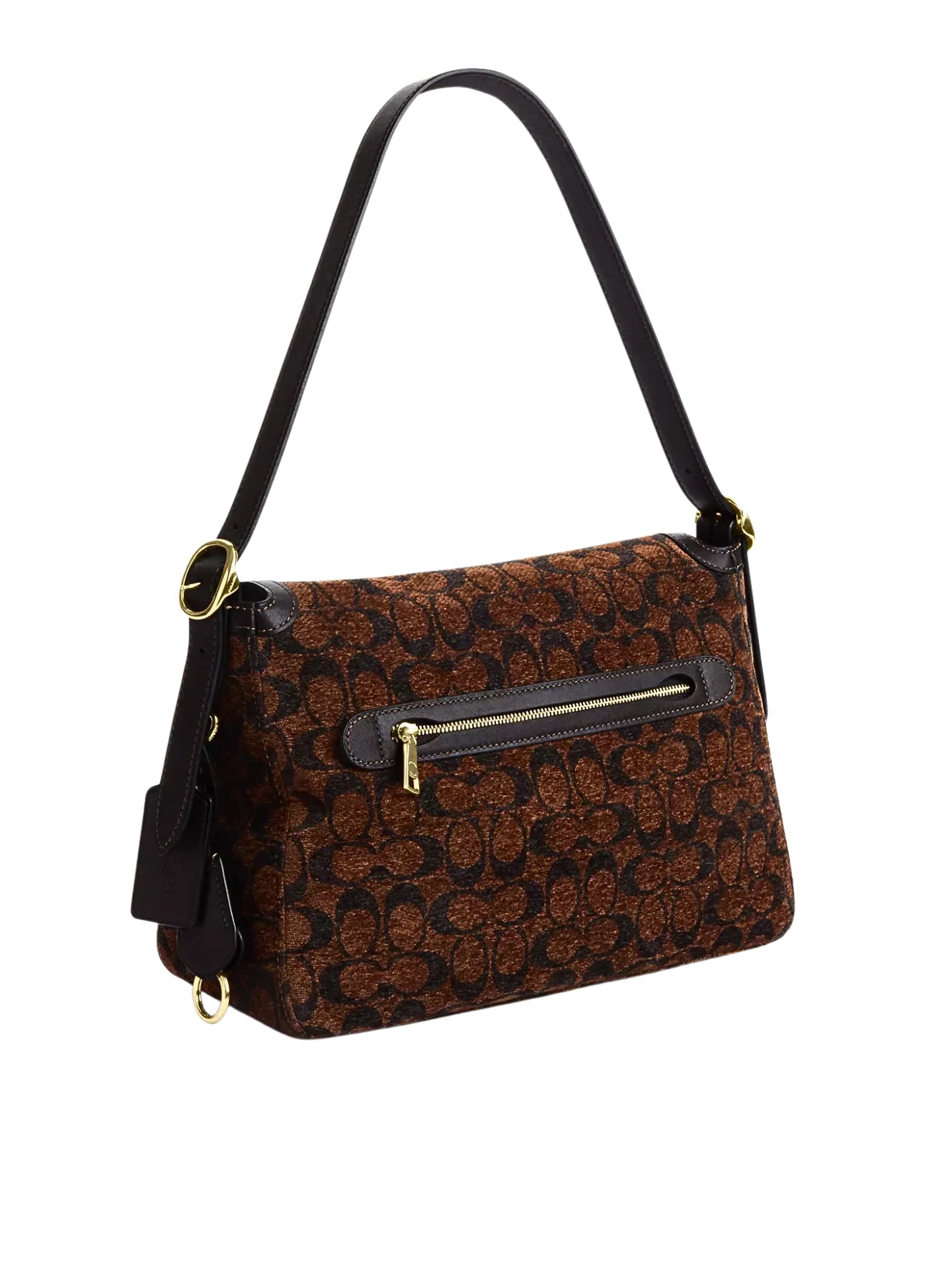gambar-belakang-Coach-Etta-Flap-Bag-In-Signature-Chenille-Truffle