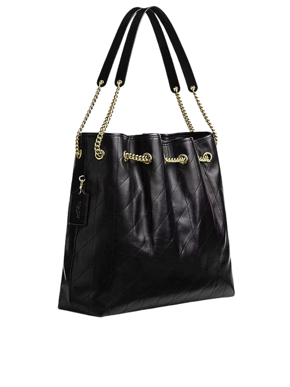 gambar-belakang-Coach-Evelyn-Large-Shoulder-Bag-With-Quilting-Black