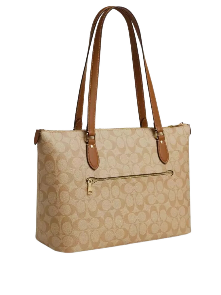 gambar-belakang-Coach-Gallery-Tote-Bag-In-Signature-Canvas-with-Stripe-Light-KhakiChalkLightSaddle