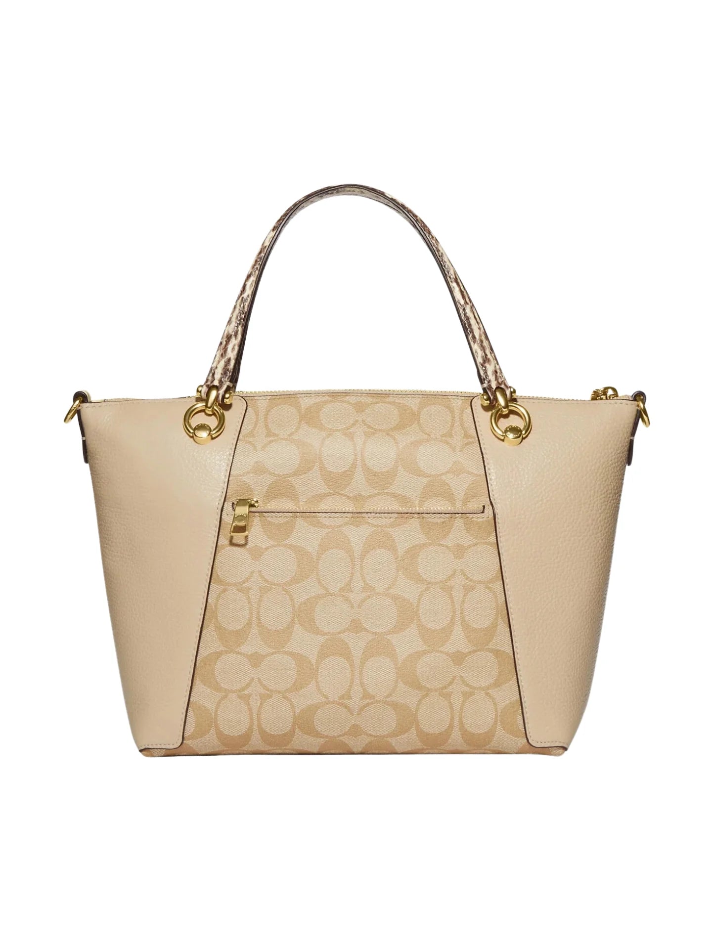 gambar-belakang-Coach-Kacey-Satchel-in-Signature-Canvas-with-Snake-Embossed-Light-KhakiIvory-Multi