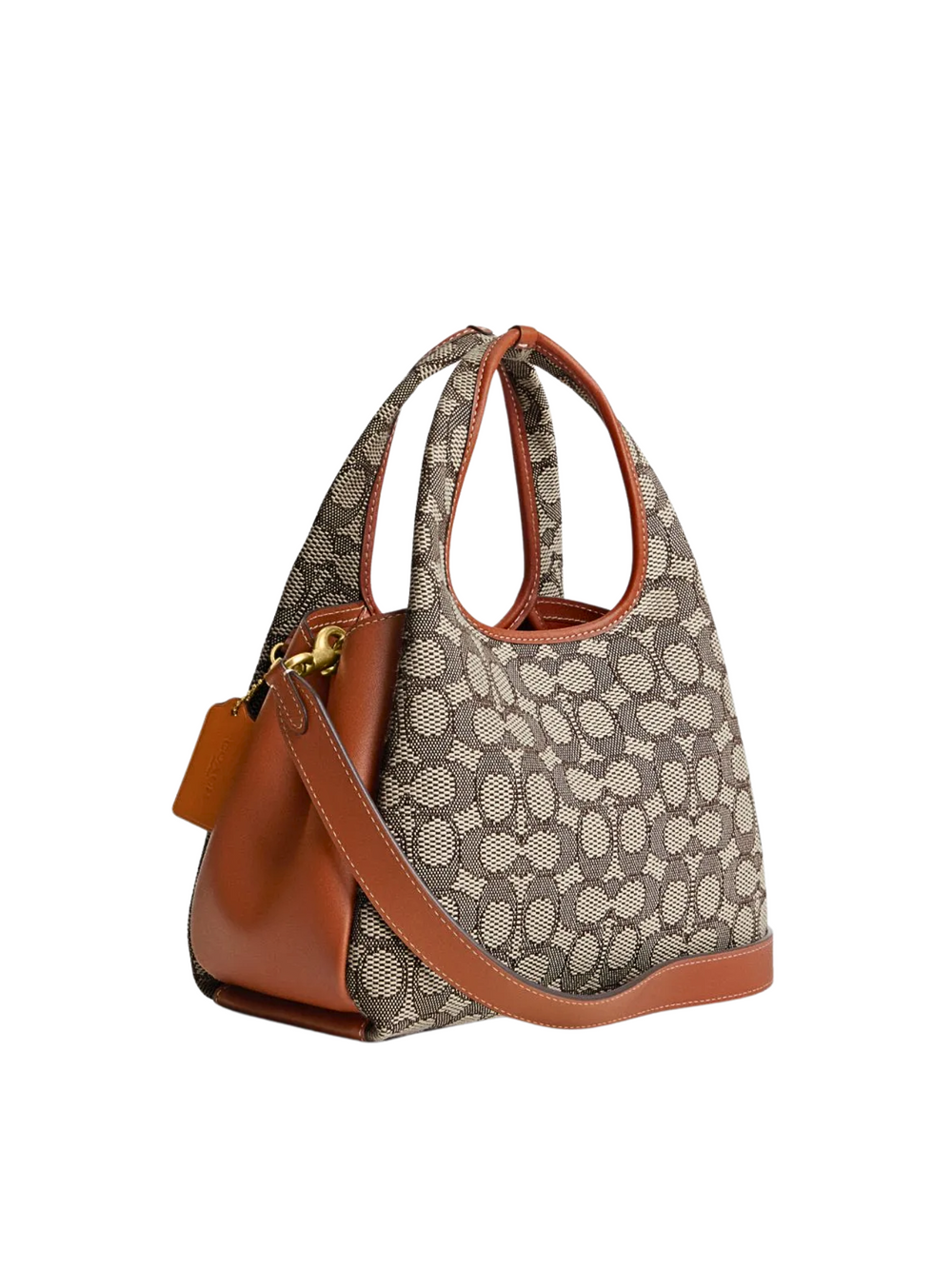 gambar-belakang-Coach-Lana-Shoulder-Bag-23-In-Signature-Jacquard-Burnished-Amber