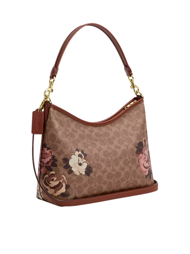 gambar-belakang-Coach-Laurel-Shoulder-Bag-In-Signature-anvas-With-Rose-Print-Tan-Multi